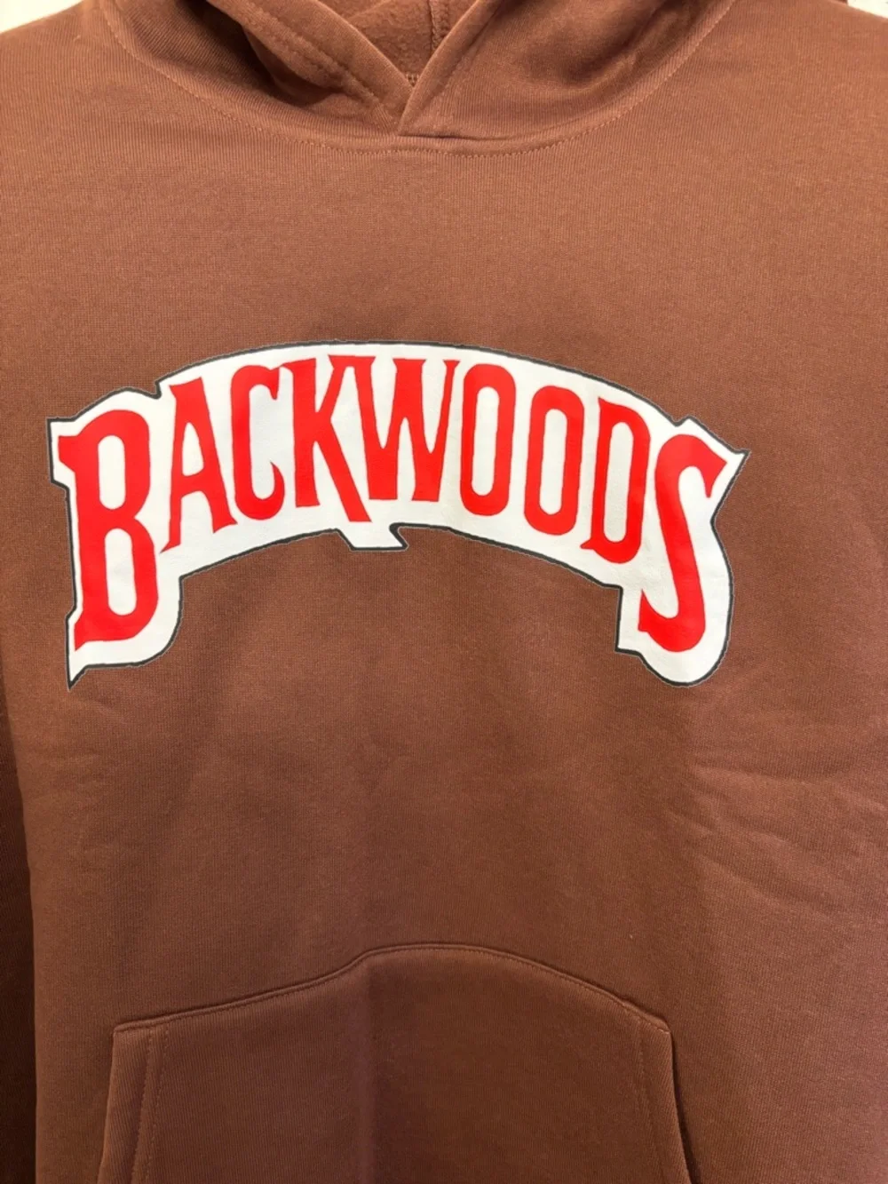 Backwoods Mens Brown Hoodie Sweatshirt Size Large Cigar Streetwear Western - Picture 2 of 8